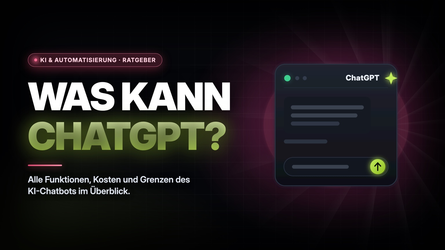 Was kann ChatGPT, Überblick der Funktionen des KI-Chatbots von OpenAI